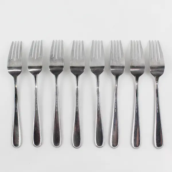 Lot of 8 Stanley Roberts Beaded Elegance Pattern SS Dinner Forks 7.5" Long