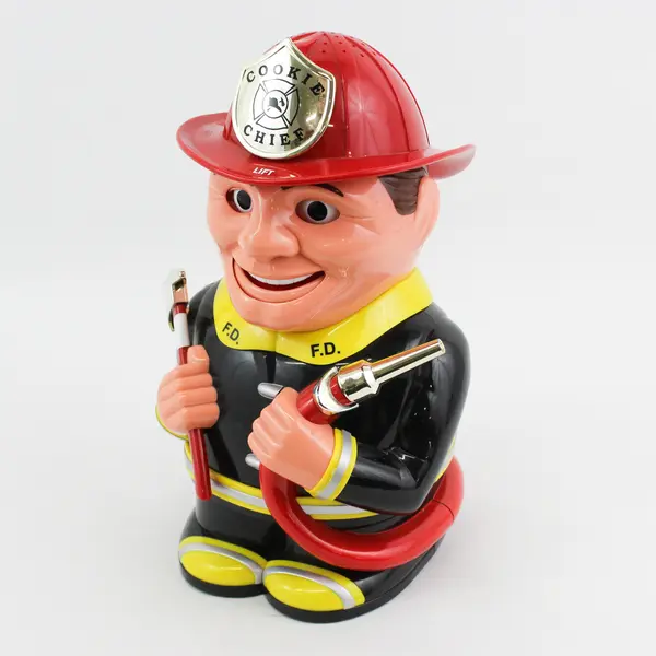 Funoise Plastic Fireman Talking Cookie Jar Works