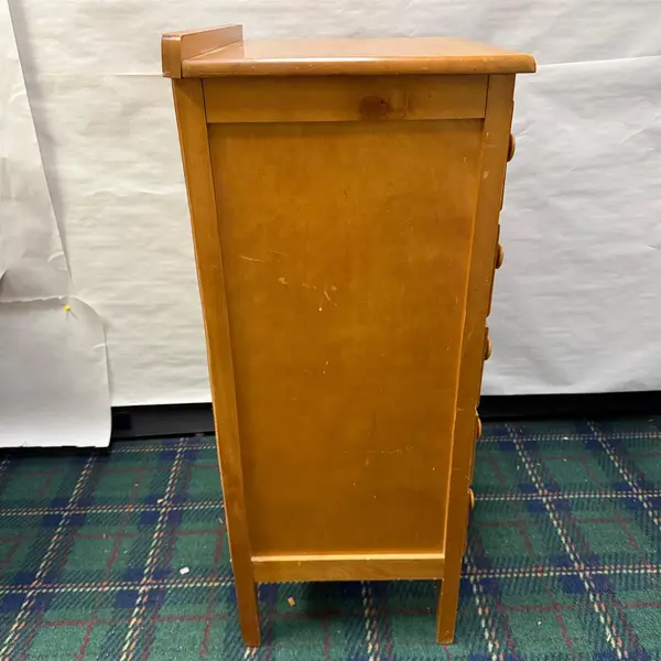 Vintage Light Wood 5 Drawer Dresser With Decals- Local Pickup Only