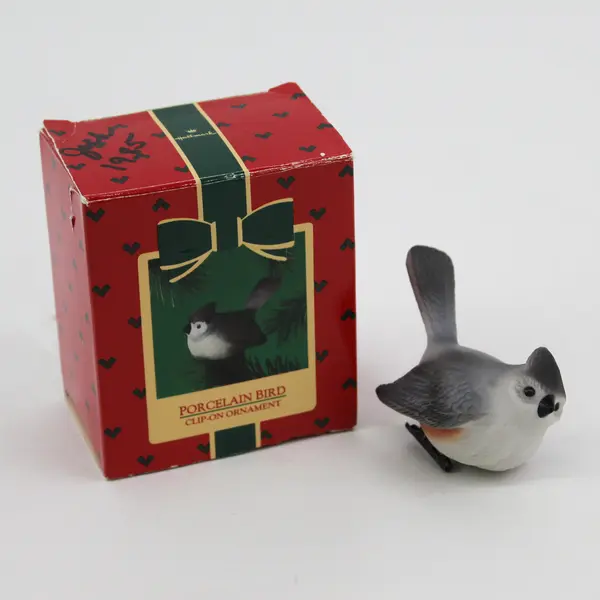 Hallmark Keepsake 1985 Porcelain Bird Clip-On Ornament Vintage