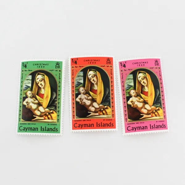 Lot Of 7 Cayman Islands Christmas Stamps MNH OG 1969 1970