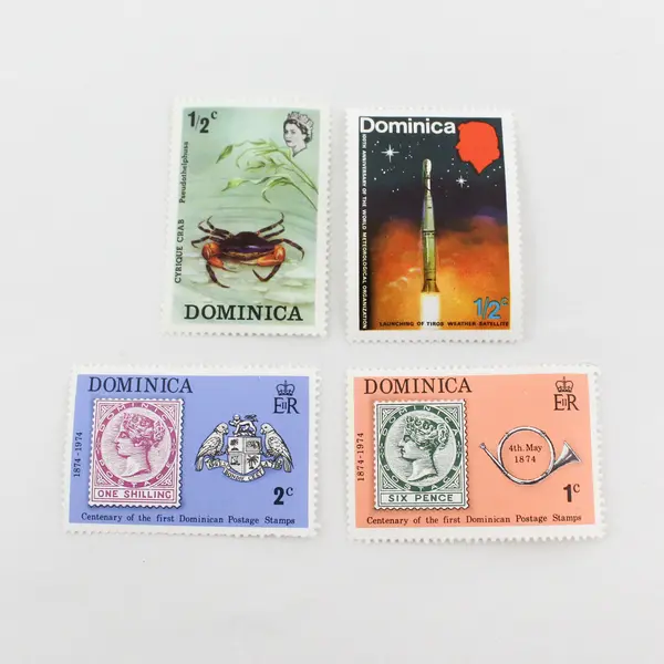 Lot Of 8 Mixed Caribbean Stamps Dominica St. Lucia MNH OG 1970s