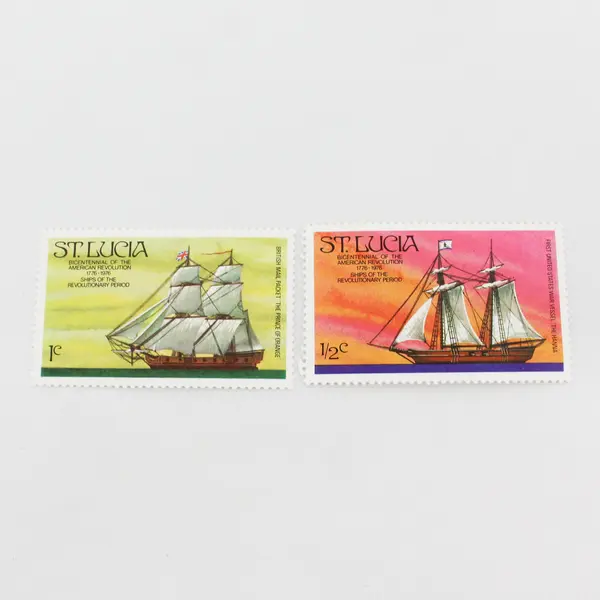Lot Of 8 Mixed Caribbean Stamps Dominica St. Lucia MNH OG 1970s