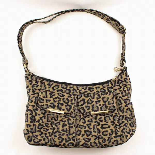 Travelon Women's Anti-Theft Adjustable Strap Hobo Leopard Print Bag