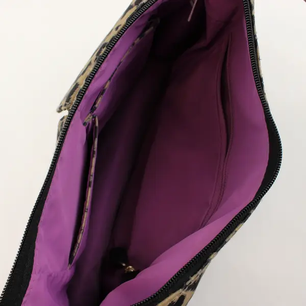 Travelon Women's Anti-Theft Adjustable Strap Hobo Leopard Print Bag