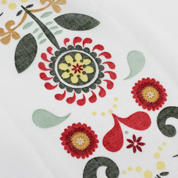 Vintage Floral Textile Fabric Panel 10x6.5in Sewing Quilting Craft