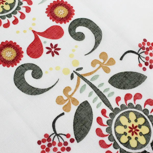 Vintage Floral Textile Fabric Panel 10x6.5in Sewing Quilting Craft