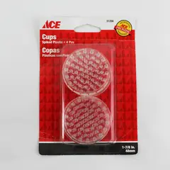 Ace 51256 Set of 4 Spiked Plastic Furniture Cups for 1-7/8 in Round Legs