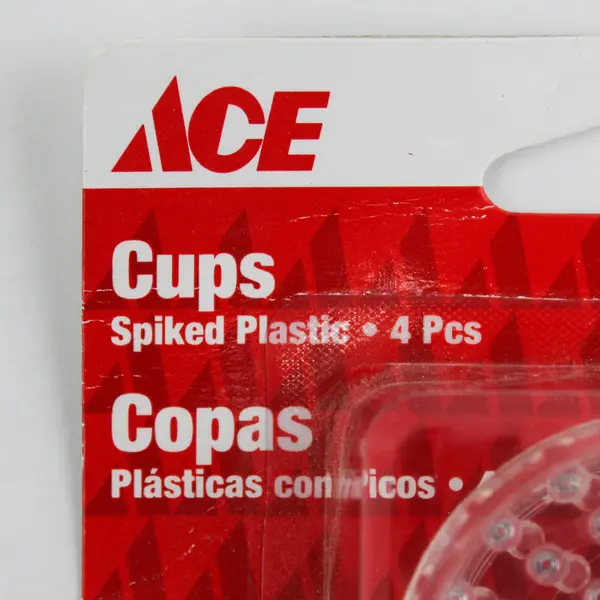 Ace 51256 Set of 4 Spiked Plastic Furniture Cups for 1-7/8 in Round Legs