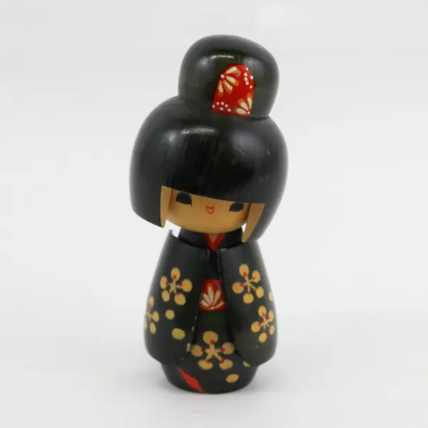 Japanese Hand Painted Wooden Geisha Kokeshi Doll 6"