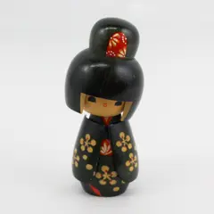 Japanese Hand Painted Wooden Geisha Kokeshi Doll 6"