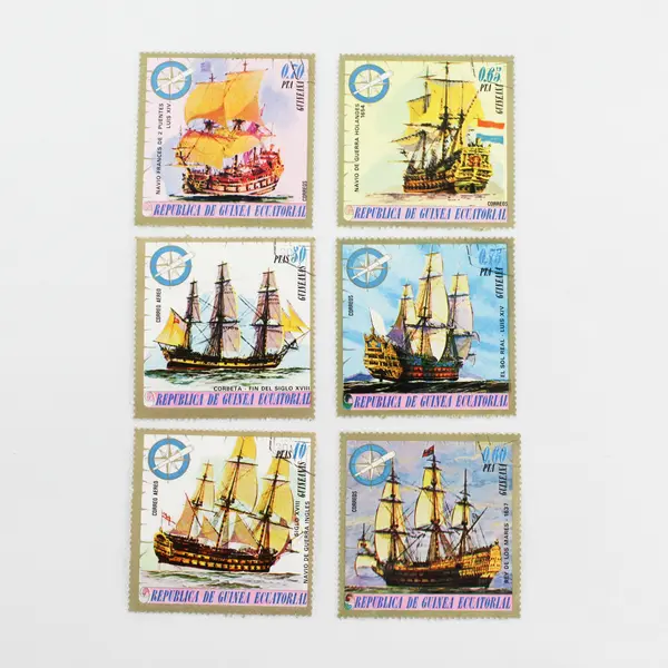 Lot Of 6 Equatorial Guinea Stamps Galleons MNH OG 1970s