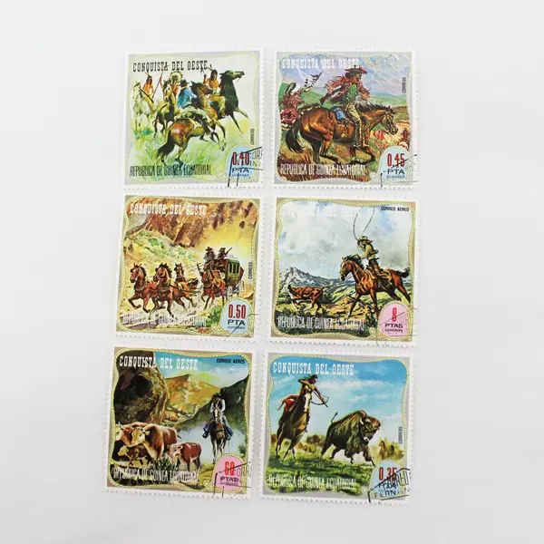 Lot Of 6 Equatorial Guinea Stamps Conquistador 1970s