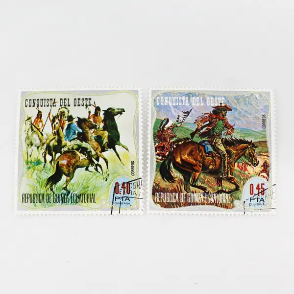 Lot Of 6 Equatorial Guinea Stamps Conquistador 1970s