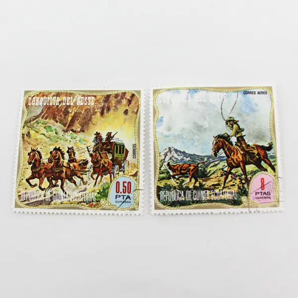 Lot Of 6 Equatorial Guinea Stamps Conquistador 1970s