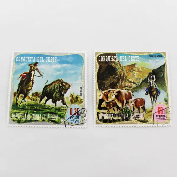 Lot Of 6 Equatorial Guinea Stamps Conquistador 1970s