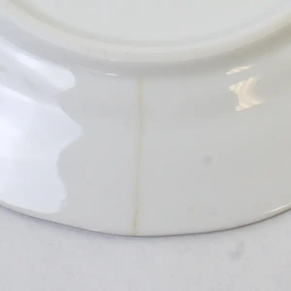 Lot Of 4 Johann Haviland Blue Garland Patterned Silver Trim Saucers 6.25"