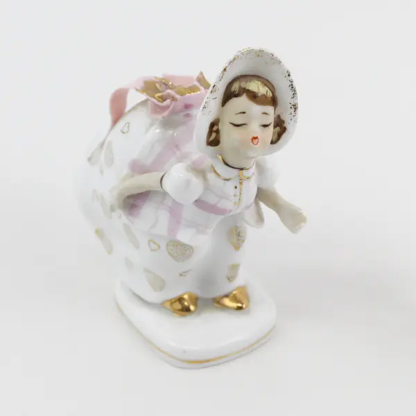 1956 Lefton Kissing Boy And Girl 2 Figurine Set KW10530