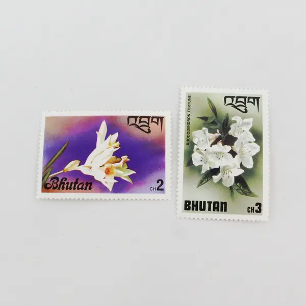 Lot Of 6 Bhutan Flower Stamps OG 1970s
