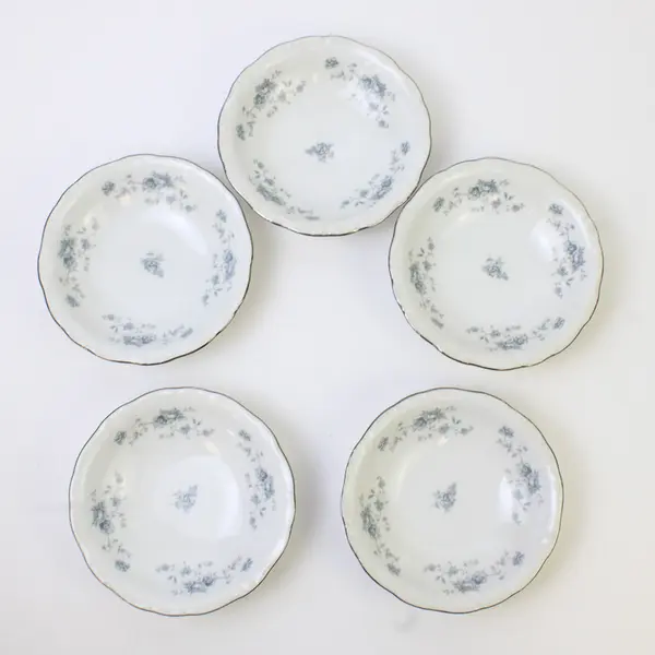 Lot Of 5 Johann Haviland Blue Garland Pattern Fruit/Dessert (Sauce) Bowls 5.25" 