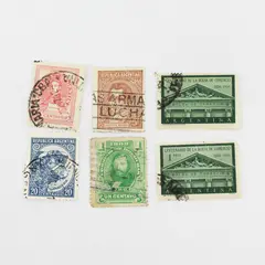 Lot Of 6 Latin America Mixed Stamps Used Argentina Honduras  