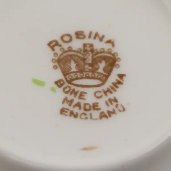 Rosina Bone China Saucer Blue & Yellow Floral Pattern 5.5in Collectible