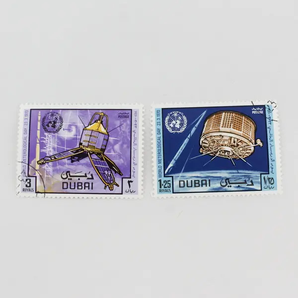 Lot Of 4 Dubai Meteorological Equipment Stamps 1970