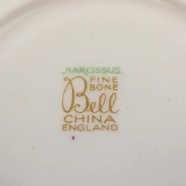 Vintage Bell China Narcissus Daffodil Saucer Gold Trim Tea Cup Saucer