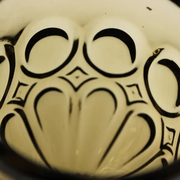 Lot Of 2 Fostoria Moonstone Taupe (Brown) Pattern Clear Glass Goblets 5.5" Tall