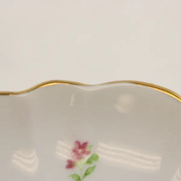 Victoria C&E Bone China Saucer Lily of the Valley Gold Trim 5.5"