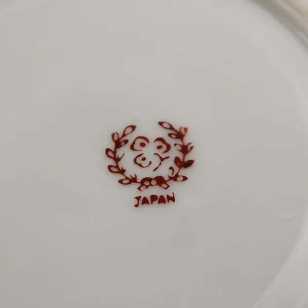 Vintage Porcelain Saucer Violet Floral Pattern Gold Trim 5.5in