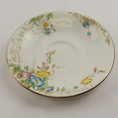 Sutherland China Saucer Colorful Floral Gold Trim Vintage