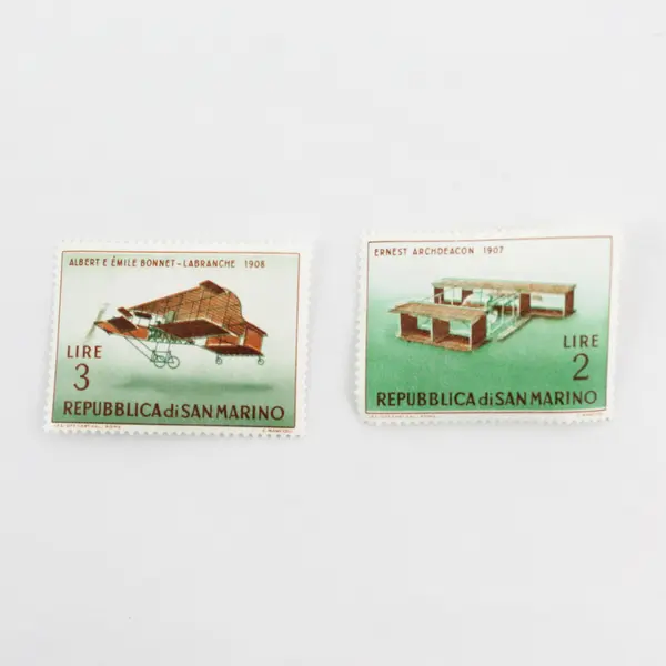 Lot Of 5 San Marino Historic Plane Stamps 1962 Mint Never Hinged OG