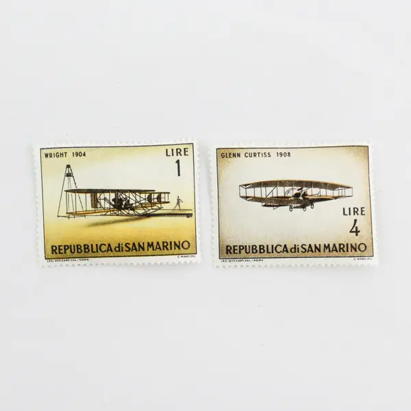Lot Of 5 San Marino Historic Plane Stamps 1962 Mint Never Hinged OG
