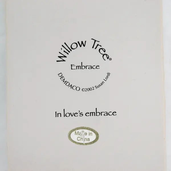 2002 Demdaco Willow Tree In Love's Embrace Plaque Susan Lordi