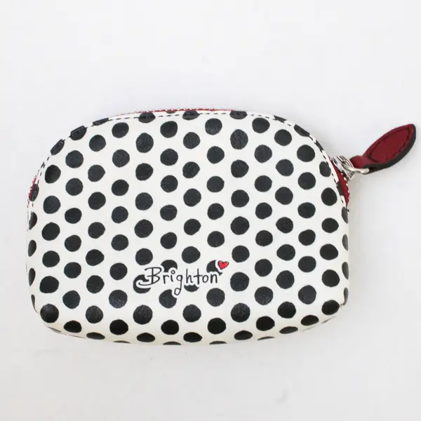 NWT BRIGHTON Pop Art-Inspired "Shoe Fund" Leather Zip Mini Coin Purse