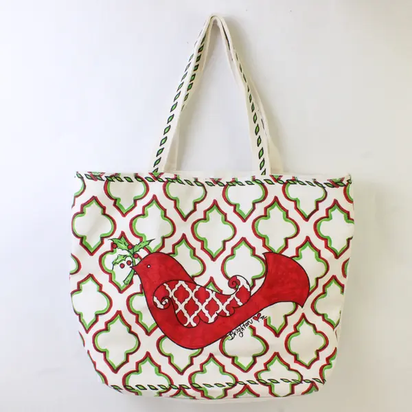 Brighton Love & Joy Large Cotton Blend Canvas Reusable Tote Bag