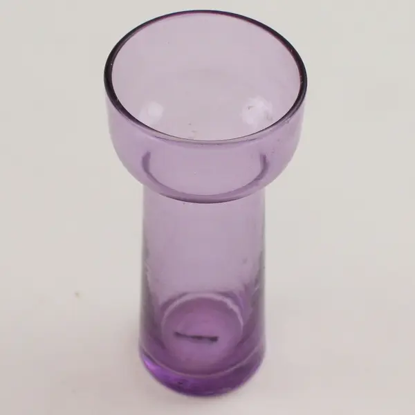 Purple Handblown Art Glass Vase Suspended Bubble Design Collectible
