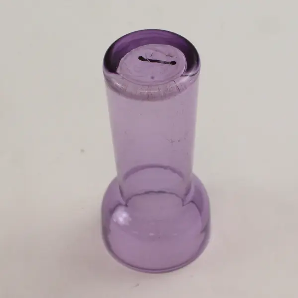 Purple Handblown Art Glass Vase Suspended Bubble Design Collectible