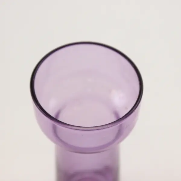 Purple Handblown Art Glass Vase Suspended Bubble Design Collectible