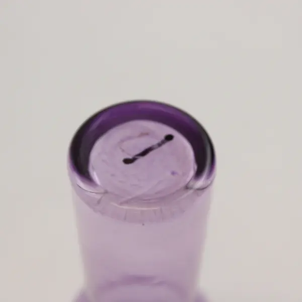 Purple Handblown Art Glass Vase Suspended Bubble Design Collectible