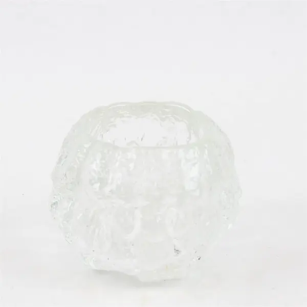 Vintage LE Smith Snowball Glass Votive Candle Holder 3.25" High