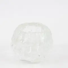 Vintage LE Smith Snowball Glass Votive Candle Holder 3.25" High