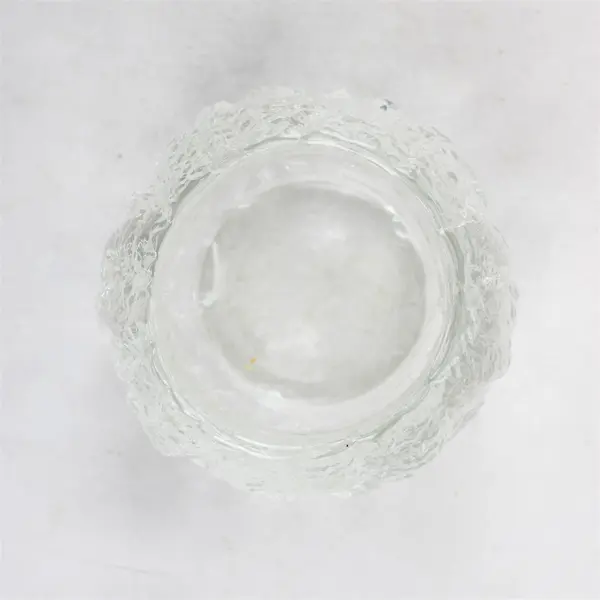 Vintage LE Smith Snowball Glass Votive Candle Holder 3.25" High