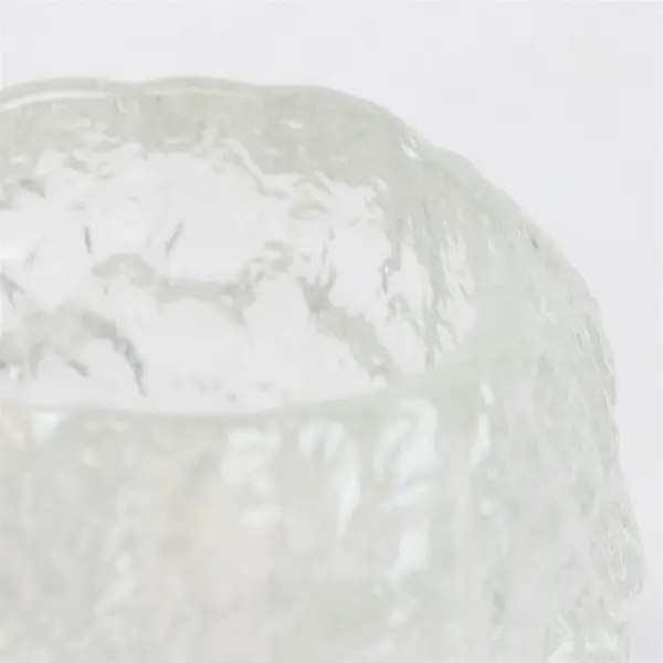 Vintage LE Smith Snowball Glass Votive Candle Holder 3.25" High