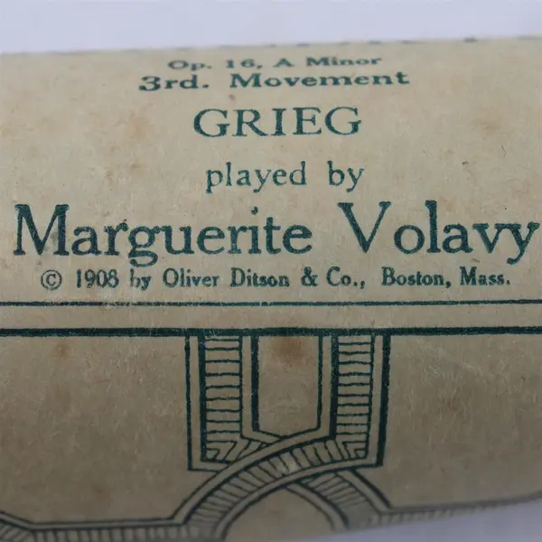 Vintage AMPICO Roll 60733H Grieg Concerto in A Minor, Marguerite Volavy 1922