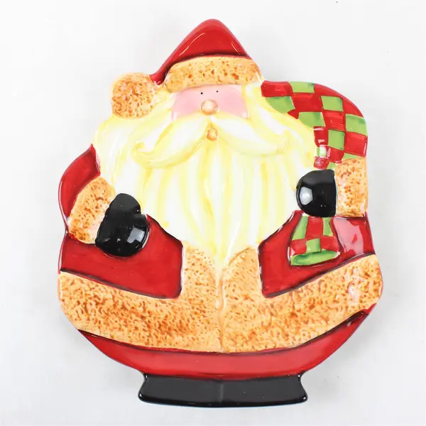Certified International Becca Barton Santa Ceramic Christmas Appetizer Plate