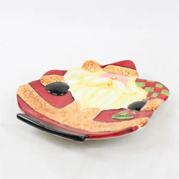 Certified International Becca Barton Santa Ceramic Christmas Appetizer Plate