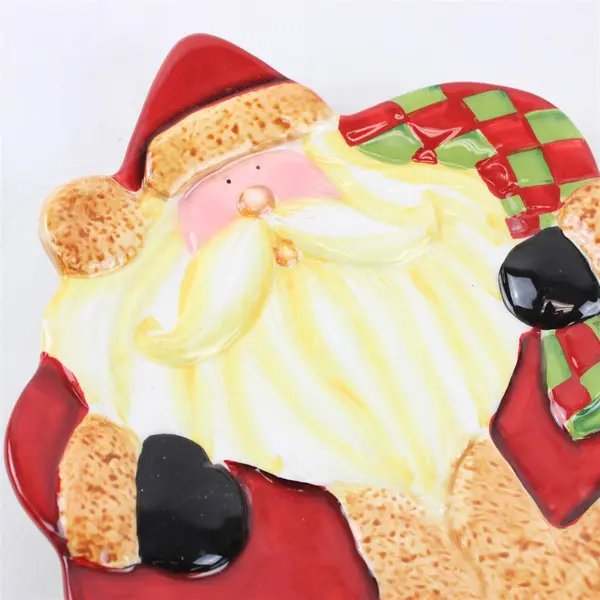 Certified International Becca Barton Santa Ceramic Christmas Appetizer Plate