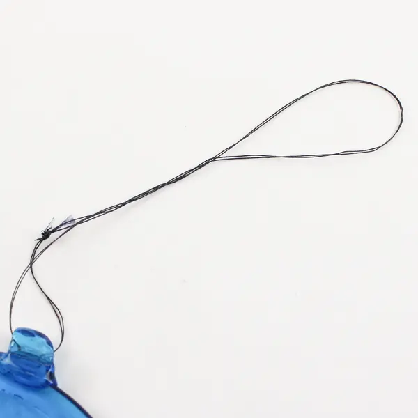 Unbranded Noah's Ark Pressed Clear Blue Glass Suncatcher Hanging Home Decor 6.5"